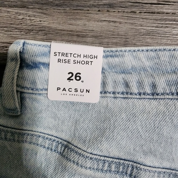 BarbieBarbie Light Blue Stretch High Waisted Denim Shorts. - Picture 4 of 5